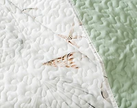 Shoreline Recycled Polyester Coverlet Set, Scenic, White,