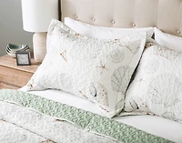 Shoreline Recycled Polyester Coverlet Set, Scenic, White,