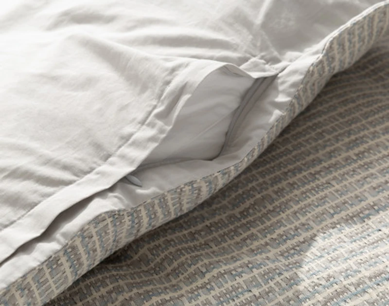 Estrada Duvet Cover, Cotton, Geometric, Beige,