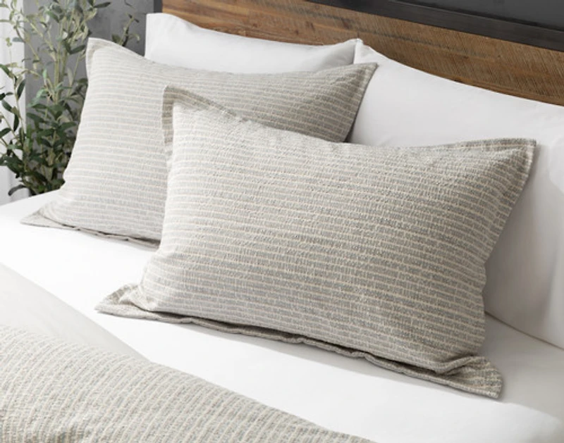 Estrada Duvet Cover, Cotton, Geometric, Beige,