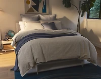 Estrada Duvet Cover, Cotton, Geometric, Beige,