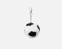 Footy Soccer Ball Keychain, Geometric, White