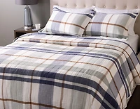 Finn Quilt Set, Geometric, Blue,