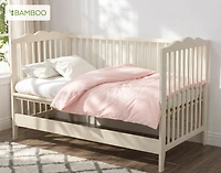Crib-Sized Bamboo Cotton Bedding Bundle - Petal, Pink