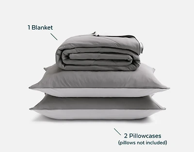 Cool Bedding For Hot Sleepers Bundle - Granite, Grey