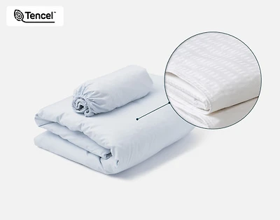 Crib-Sized TENCEL Lyocell Bedding Bundle - Blue Chalk