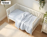 Crib-Sized TENCEL Lyocell Bedding Bundle - Blue Chalk