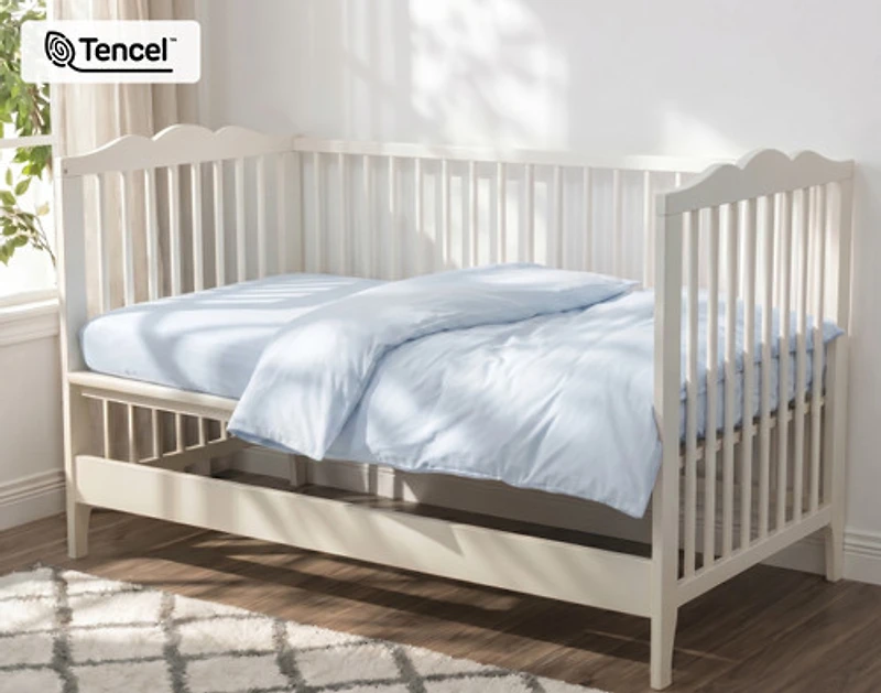 Crib-Sized TENCEL Lyocell Bedding Bundle - Blue Chalk