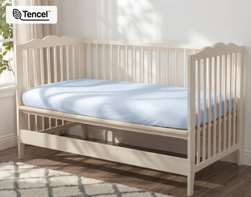 Crib-Sized TENCEL Lyocell Bedding Bundle - Blue Chalk