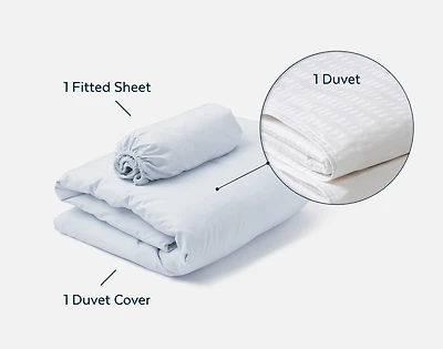 Crib-Sized TENCEL Lyocell Bedding Bundle - Blue Chalk