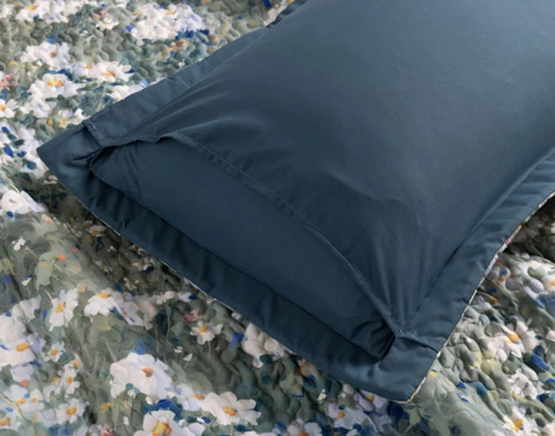 Winslow Recycled Polyester Coverlet Set, Floral, Green,