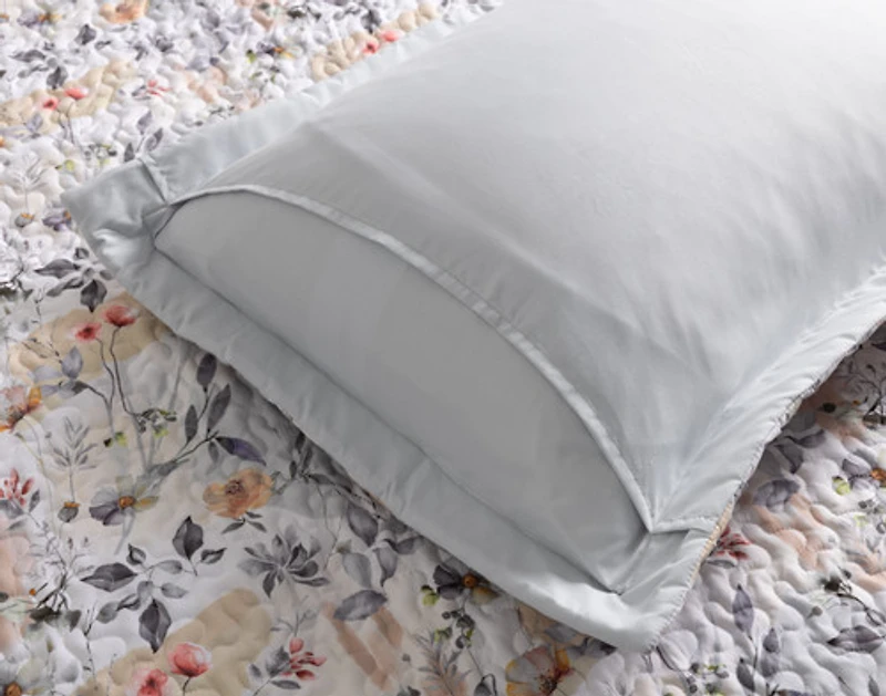 Morland Recycled Polyester Coverlet Set, Floral, White,