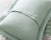 Nora Recycled Polyester Coverlet Set, Floral, Green,