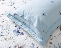 Alma Cotton Quilt Set, Floral, Blue,