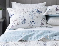 Alma Cotton Quilt Set, Floral, Blue,