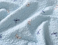 Alma Cotton Quilt Set, Floral, Blue,