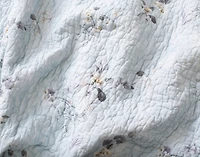 Adeline Cotton Quilt Set, Floral, Blue,
