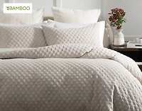 Cavendish Duvet Cover, TENCEL Lyocell Set, Geometric, Beige,