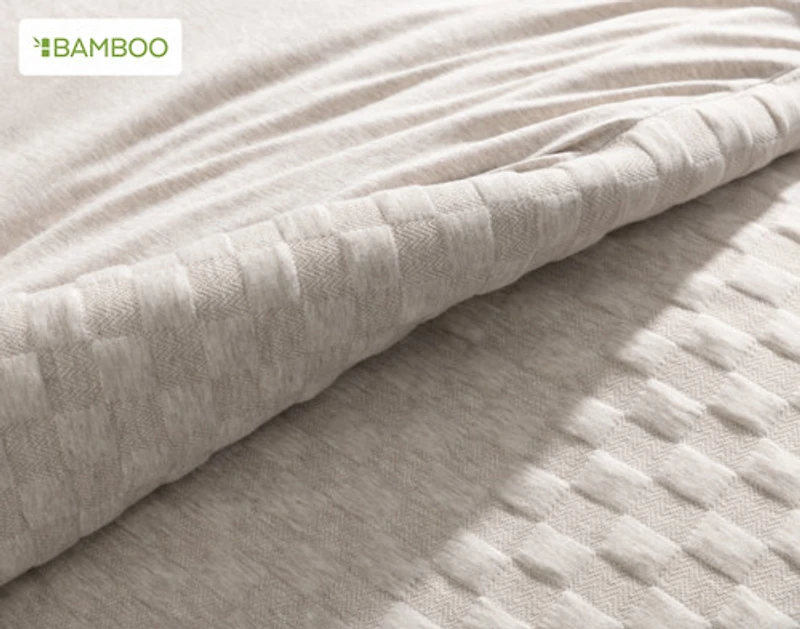 Cavendish Duvet Cover, TENCEL Lyocell Set, Geometric, Beige,