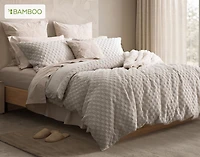 Cavendish Duvet Cover, TENCEL Lyocell Set, Geometric, Beige,