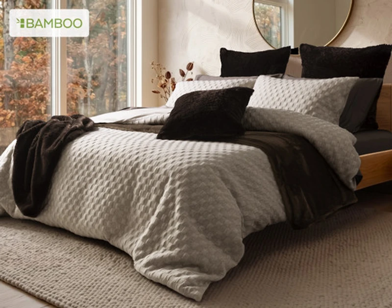 Cavendish Duvet Cover, TENCEL Lyocell Set, Geometric, Beige,