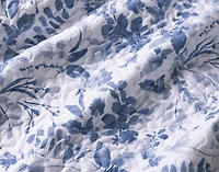Willa Recycled Polyester Coverlet Set, Botanical, Blue,