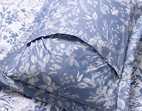 Willa Recycled Polyester Coverlet Set, Botanical, Blue,
