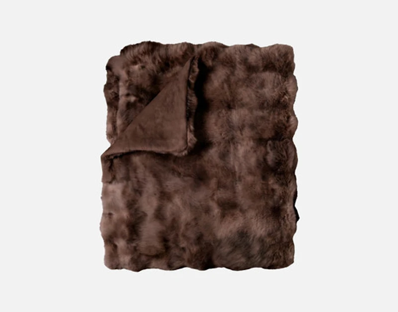 Bubble Faux Fur Throw