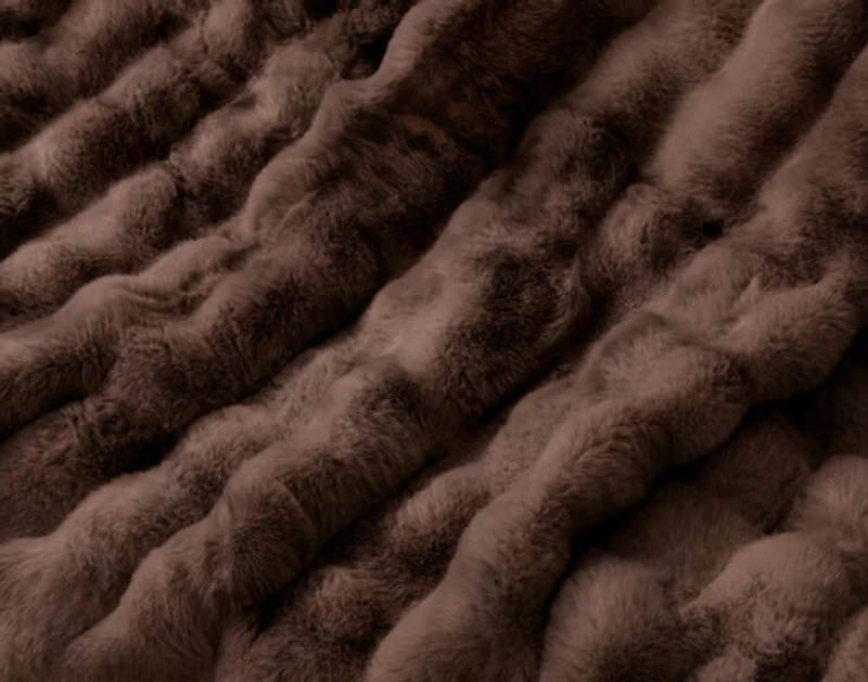 Bubble Faux Fur Throw