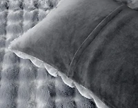 Bubble Faux Fur Comforter Set