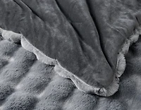 Bubble Faux Fur Comforter Set