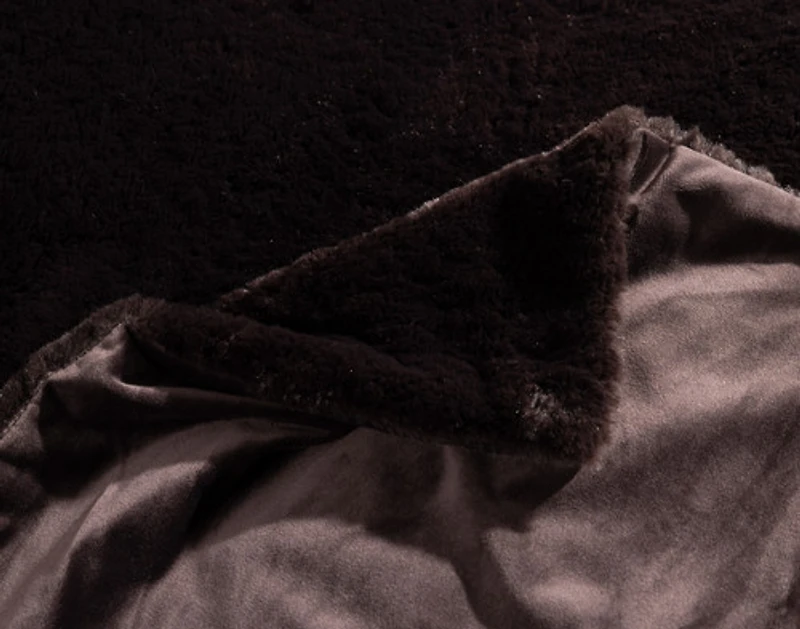 Poodle Faux Fur Throw