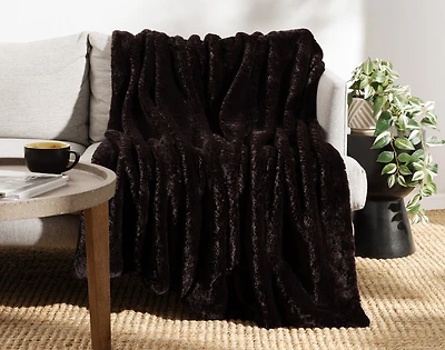 Poodle Faux Fur Throw