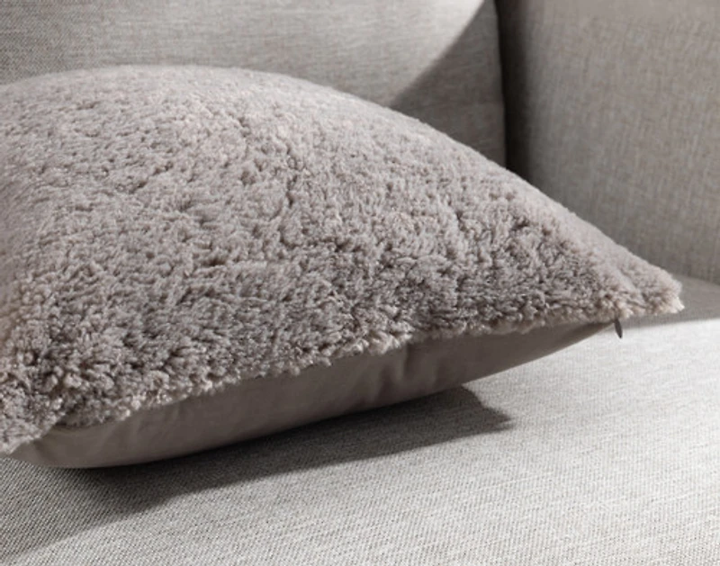 Poodle Faux Fur Square Cushion