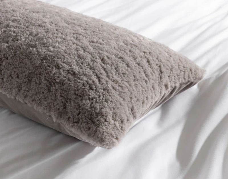 Poodle Faux Fur Lumbar Pillow