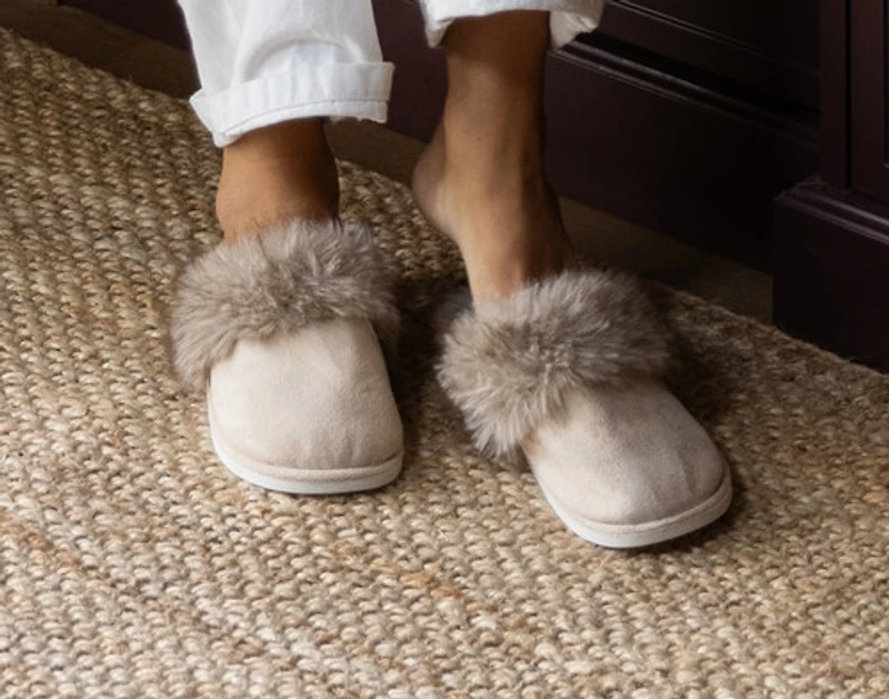 Faux Fur Plush Slippers