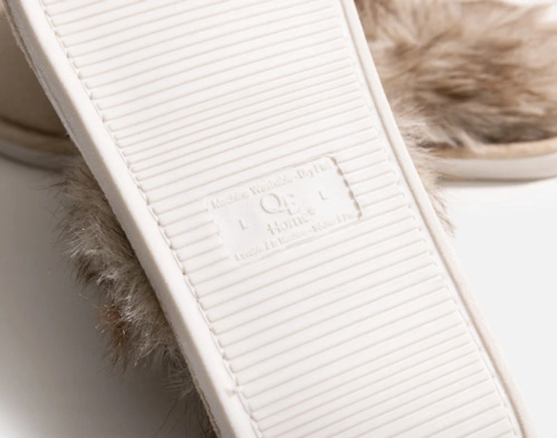 Faux Fur Plush Slippers
