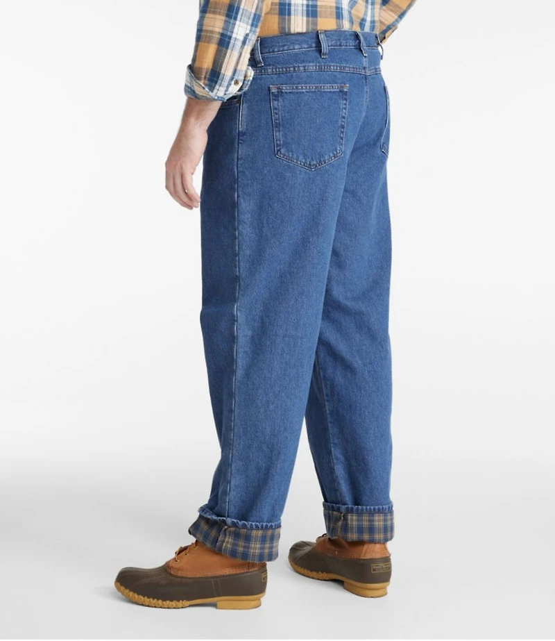 Men's Double L® Jeans, Relaxed Fit, Flannel-Lined