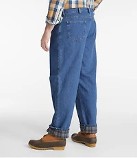 Men's Double L® Jeans, Relaxed Fit, Flannel-Lined
