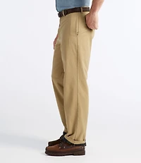 Men's Double L® Chinos, Natural Fit, Plain Front, Flannel-Lined