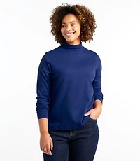 Women's L.L.Bean Interlock Mock-Turtleneck, Long-Sleeve