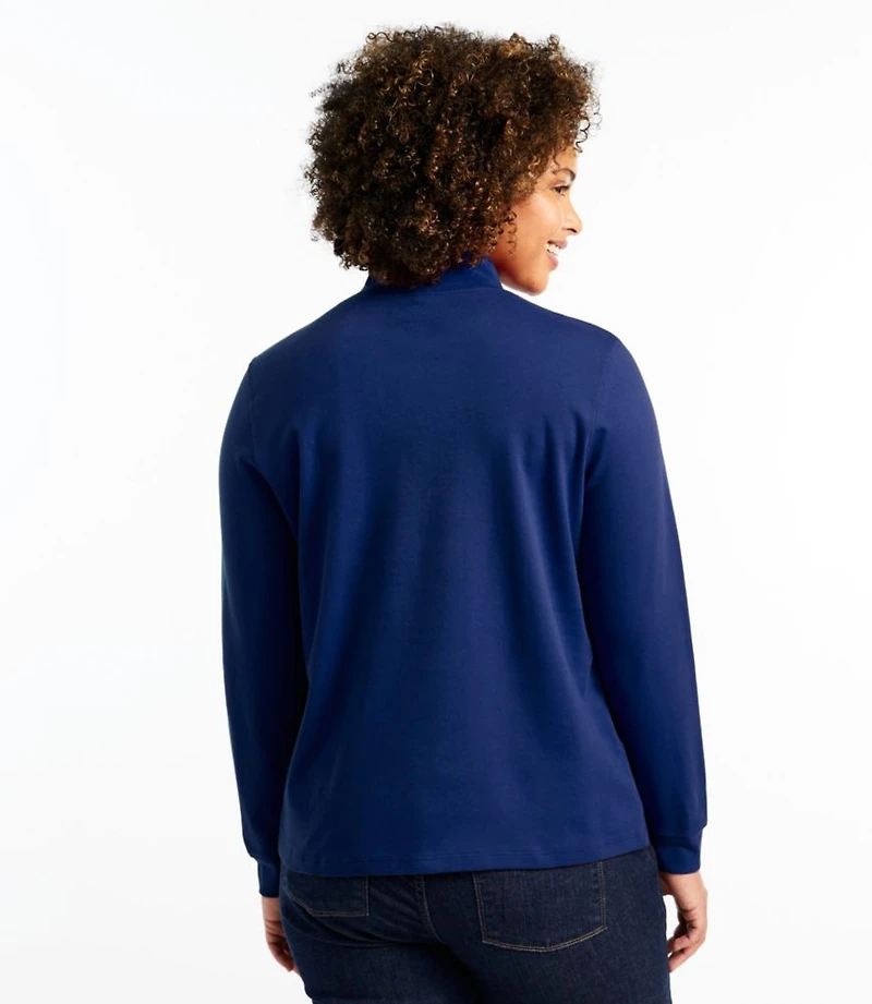 Women's L.L.Bean Interlock Mock-Turtleneck, Long-Sleeve