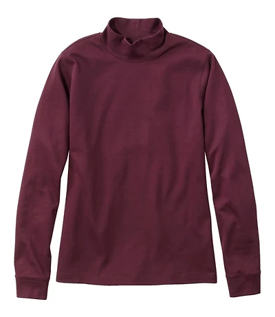 Women's L.L.Bean Interlock Mock-Turtleneck, Long-Sleeve