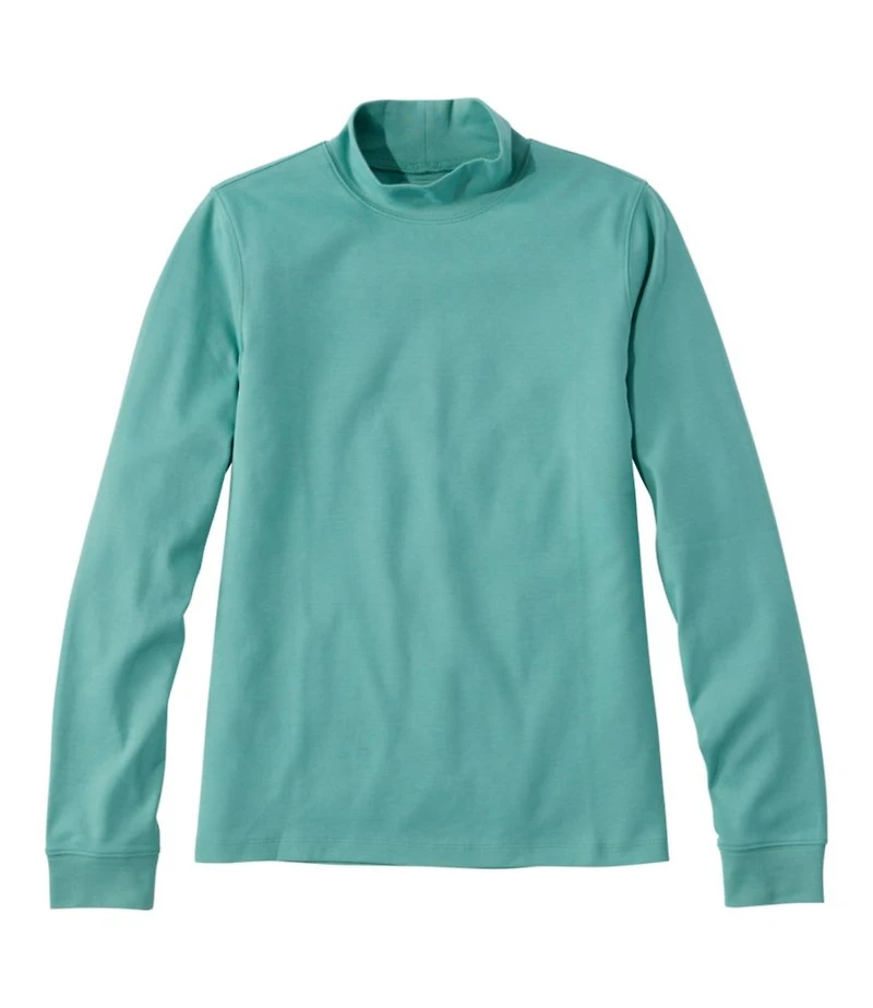 Women's L.L.Bean Interlock Mock-Turtleneck, Long-Sleeve