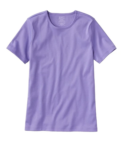 Women's Pima Cotton Tee, Short-Sleeve Crewneck