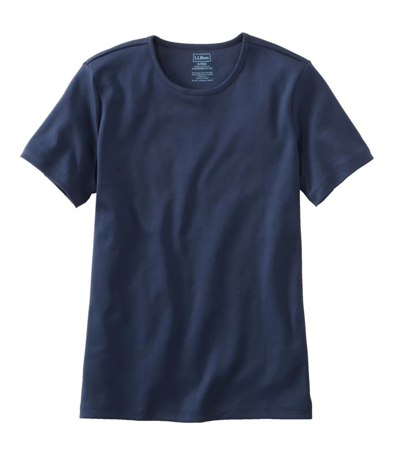 Women's Pima Cotton Tee, Short-Sleeve Crewneck