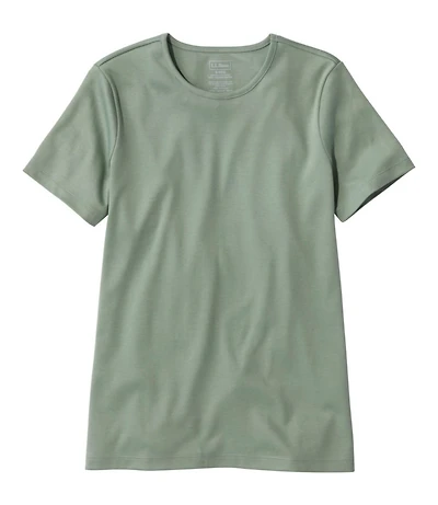Women's Pima Cotton Tee, Short-Sleeve Crewneck