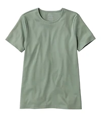 Women's Pima Cotton Tee, Short-Sleeve Crewneck