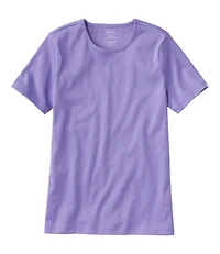 Women's Pima Cotton Tee, Short-Sleeve Crewneck
