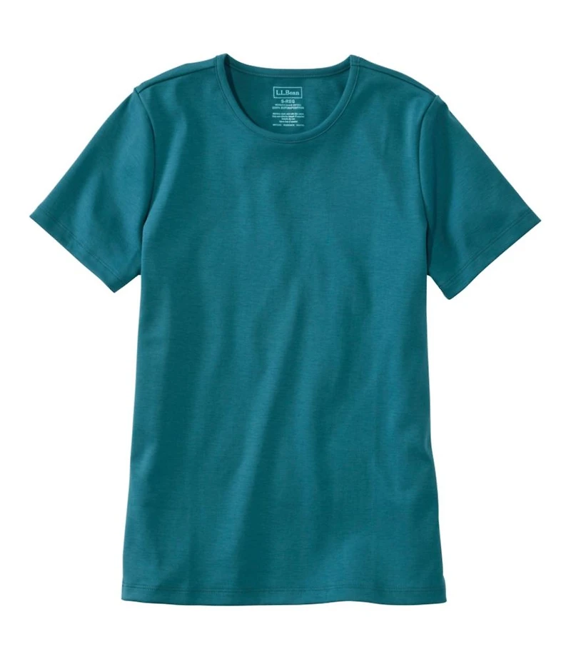 Women's Pima Cotton Tee, Short-Sleeve Crewneck